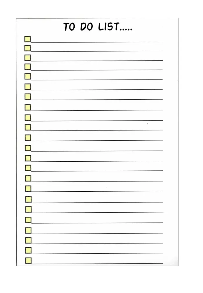 To-Do List Pad (Tear-Off, 50 Sheets)