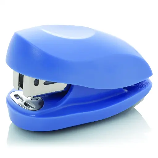 Stapler with Built-In Remover (Mini, Blue)